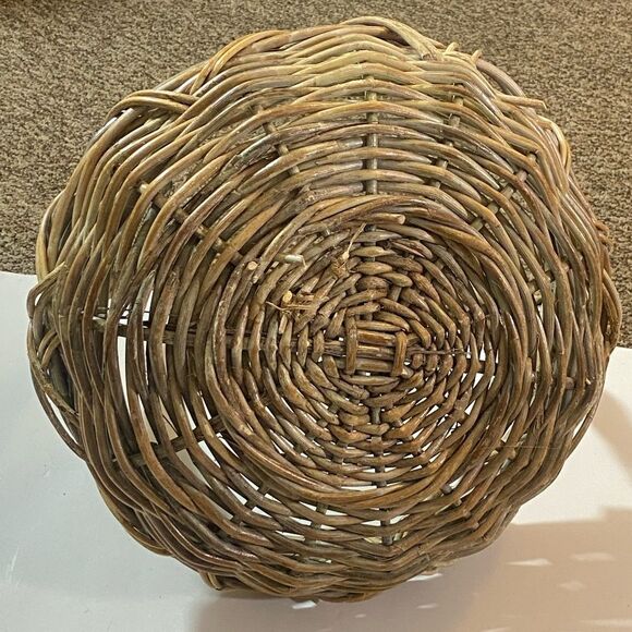 Set 3 Wooden Bamboo Basket With
 Handle - Picture 7 of 16